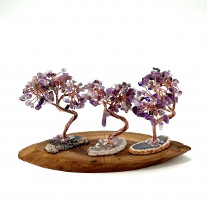 درختچه آمیتیست با پایه سنگ عقیق