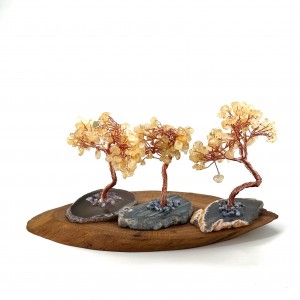 درختچه سیترین با پایه سنگ عقیق