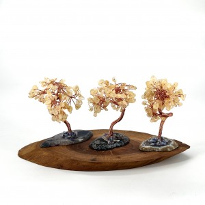 درختچه سیترین با پایه سنگ عقیق