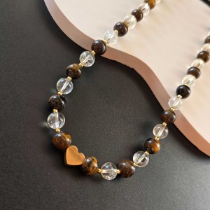 گردنبند حدید و پلاک قلبی حدید