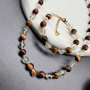 گردنبند لاجورد با پلاک وال استیل