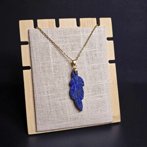 آویز لاجورد افغان طرح برگ کد 344