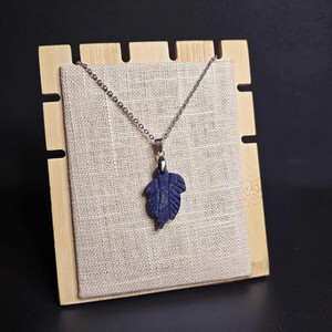 آویز لاجورد افغان طرح برگ کد 356