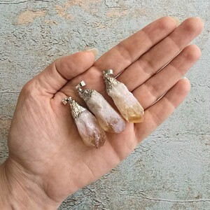 آویز سیترین  راف نقره کوب