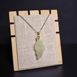 آویز کلسیت (مرمر) طرح برگ (25)