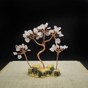 درختچه ثروت سه شاخه کوارتز صورتی