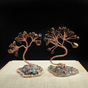 درختچه ثروت چشم ببر واسلایس عقیق کد 3