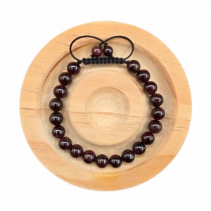 دستبند سنگ گارنت (مردانه)