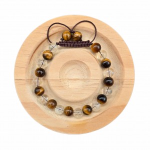 دستبند سنگ  سیترین و چشم ببر (مردانه)