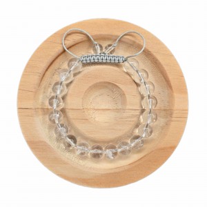 دستبند سنگ کریستال کوارتز شفاف