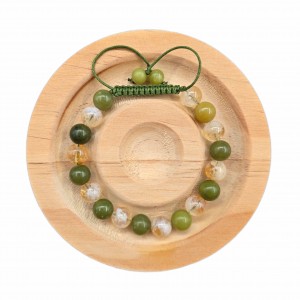 دستبند سنگ سیترین و یشم کانادا