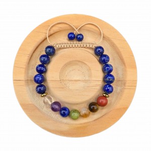 دستبند سنگ لاجورد و هفت چاکرا