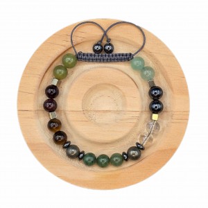 دستبند سنگ مانی مگنت (جذب ثروت) مردانه