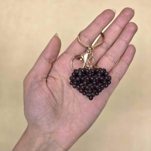 جاکلیدی قلب سه بعدی گارنت سرخ