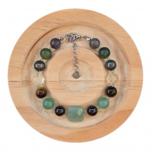 دستبند سنگ مانی مگنت طرح 2 متریال استیل