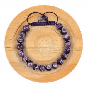 دستبند سنگ آمیتیست کوارتز درجه 1