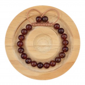 دستبند سنگ گارنت نارنجی (هسونایت)