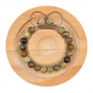 دستبند سنگ گارنت سبز