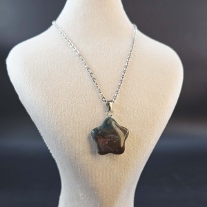 آویز ستاره ای عقیق خزه ای