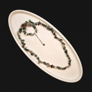 گردنبند عقیق خزه ای نامنظم