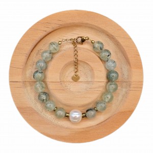 دستبند پرهنیت درجه 1 و مروارید طبیعی پرورشی