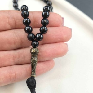 تسبیحک 33 عددی  تورمالین سیاه