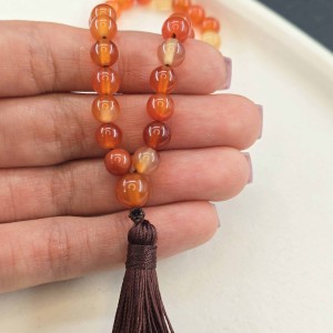 تسبیحک 33 عددی عقیق کارنلین