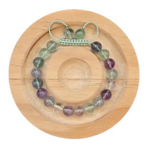 دستبند سنگ فلورین رنگین