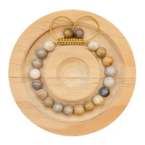 دستبند سنگ فسیل مرجان