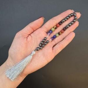 تسبیحک 33 عددی حدید و هفت چاکرا