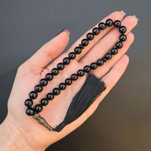 تسبیح 33 عددی  تورمالین سیاه