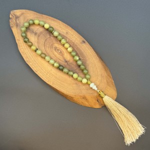 تسبیح 33 عددی یشم کانادا و شیخک کدوقلیانی یشم