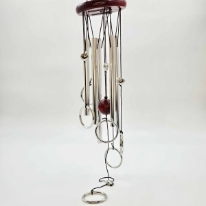 بادزنگ 5 میله نقره ای با حلقه و قلب