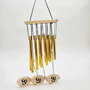 بادزنگ 12 میله فلزی  و نماد اوم چوبی-طلایی