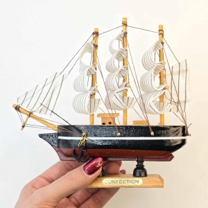 کشتی چوبی وارداتی 15 سانت