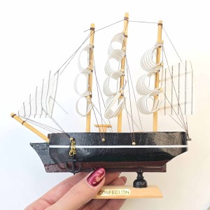 کشتی چوبی وارداتی 17 سانت