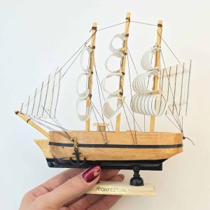 کشتی چوبی وارداتی 17 سانت