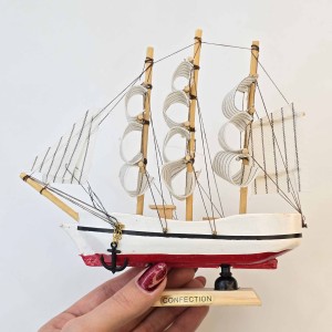 کشتی چوبی وارداتی 17 سانت