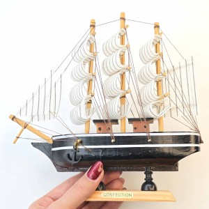 کشتی چوبی وارداتی 19 سانت