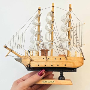 کشتی چوبی وارداتی 19 سانت