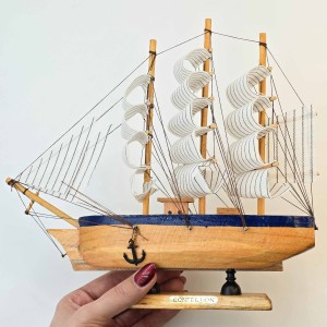 کشتی چوبی وارداتی 23 سانت