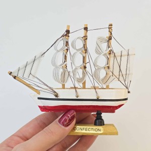 کشتی چوبی وارداتی 13 سانت