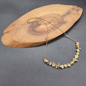 گردنبند سیترین تمام استیل