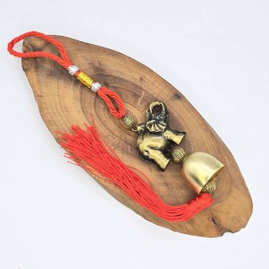 آویز فیل و زنگوله برنجی