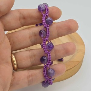 دستبند بافت آمیتیست