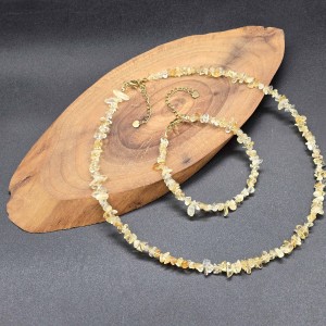 ست گردنبند و دستبند سیترین نامنظم