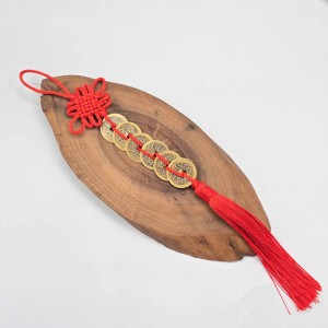 رشته 6 سکه فنگشویی با گره عشق