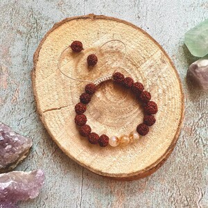 دستبند رودراکشا و سیترین