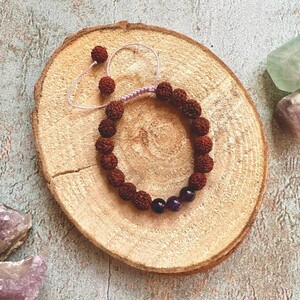 دستبند رودراکشا و آمیتیست