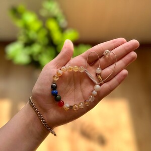 دستبند سیترین و پنج عنصر